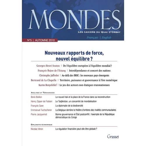 Mondes n°5 - Les cahiers du Quai d'Orsay