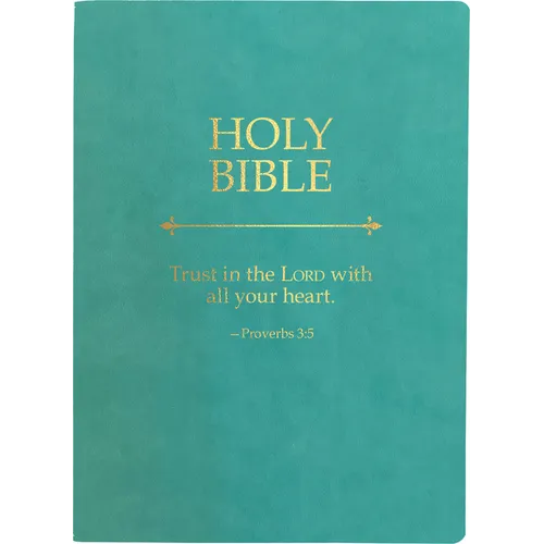 Kjver Holy Bible, Trust in the Lord Life Verse Edition, Large Print, Coastal Blue Ultrasoft: (King James Version Easy Read, Teal, Red Letter, Proverbs