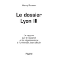 Le dossier de Lyon III