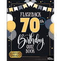 Flashback 70th Birthday Quiz Book Large Print: Turning 70 Humor and Mixed Puzzles for Adults Born in the 1950s