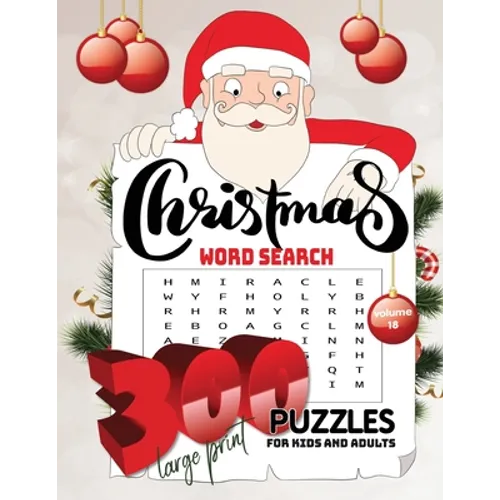 christmas word search 300 puzzles for kids and adults large print Volume18: Holiday Puzzle Book with Answers Large Print 192 pages, beautiful- time- c