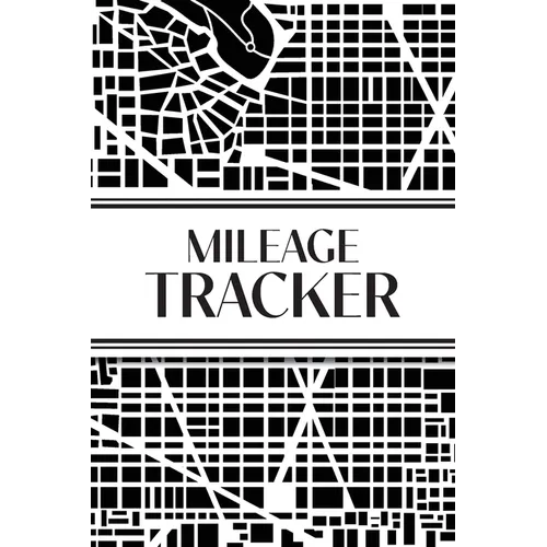 Mileage Tracker (Urban Map Black and White): 6"x9" 4 Car Mileage Tracker Over 100 pages and 30+ Entries Per Page! Auto Vehicle Mileage Journal, Odomet