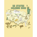 US States Coloring Book: A United States of America Coloring Book With State Bird, State Seal, State Flower, Fun Filled Learning And Coloring