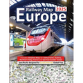 Europe Railway Map 2025 - Features Detailed Atlas for Switzerland and Austria - Designed for Eurail/Interrail Global Pass