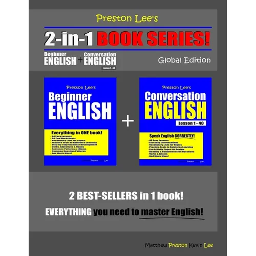 Preston Lee's 2-in-1 Book Series! Beginner English & Conversation English Lesson 1 - 40 Global Edition