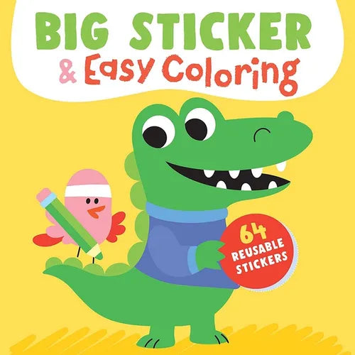 Big Sticker & Easy Coloring (Crocodile): 64 Reusable Stickers