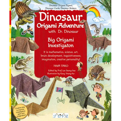 Dinosaur Origami Adventure: Dinosaur Origami Papers, Dinosaur Cards, Dinosaur Stickers