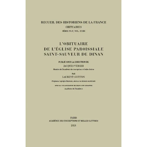L'Obituaire de l'Eglise Paroissiale Saint-Sauveur de Dinan