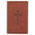 KJV Holy Bible, Giant Print Standard Size Faux Leather Red Letter Edition - Ribbon Marker, King James Version, Brown