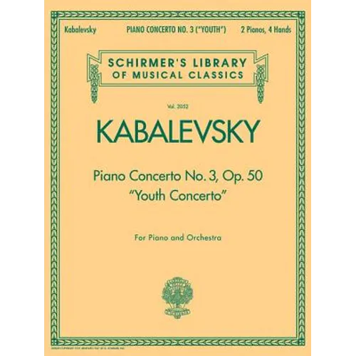 Piano Concerto No. 3, Op. 50 (Youth Concerto): Schirmer Library of Classics Volume 2052