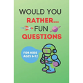 Would You Rather Fun Questions: The book of funny, hilarious questions For kids ages 6-12 ( teens and adults too), cover is a space design