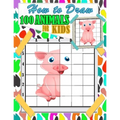 How To Draw Animals For Kids: 100 fun and cute animals drawing and activity book for kids with Copy Grid Method drawing for children, girls -3 Diffi
