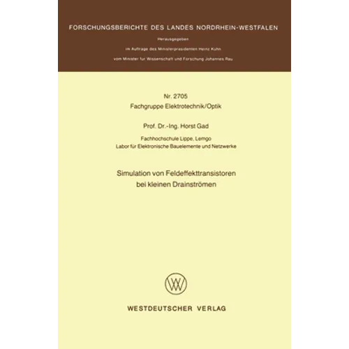 Simulation von Feldeffekttransistoren bei kleinen Drainströmen