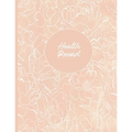 Health Record: Daily Home Monitoring of Blood Pressure, Glucose, and Heart Rate, Large Floral Cover