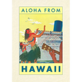 Vintage Lined Notebook Aloha from Hawaii, Hawaiian Girls Greeting Cruise Ship
