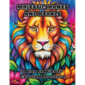 Majestic Manes and Petals: A Lion and Flower Coloring Adventure