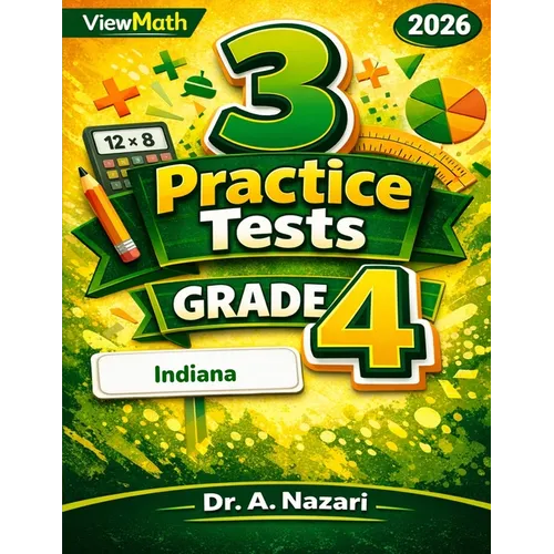 3 Indiana ILEARN Grade 4 Math Practice Tests: Full-Length Test Prep with Detailed Answer Explanations