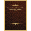 Authenticity And Sources Of The Origo Gentis Romanae (1910)