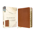 Flourish: The NIV Bible for Women, Leathersoft, Brown, Thumb Indexed, Comfort Print