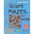 GIANT MAZES for Kids: Puzzle Games Age 6-10:: NEVER BORED Paper & Pencil Games -- Kids Activity Book, Blue - Find your way - Fun Activities