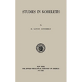 Studies in Kohelet