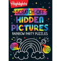 Scratch-Off Hidden Pictures Rainbow Party Puzzles: Over 350 Colorful Objects to Find in This Rainbow Puzzle Book for Kids Ages 6-9