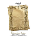 Vintage Frame Antique Stationery Paper: Antique Letter Writing Paper for Home, Office, 25 Sheets (Border Paper Design)
