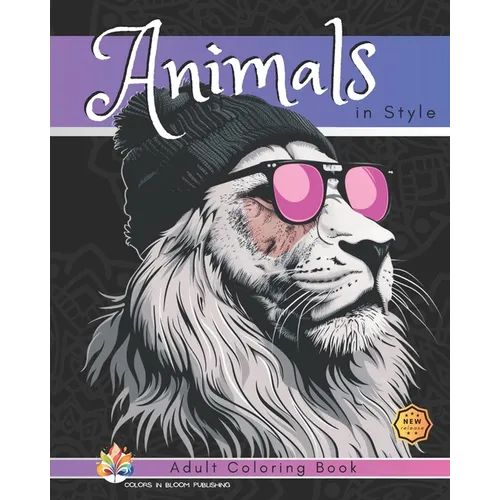 Animals in Style: Adult Coloring Book