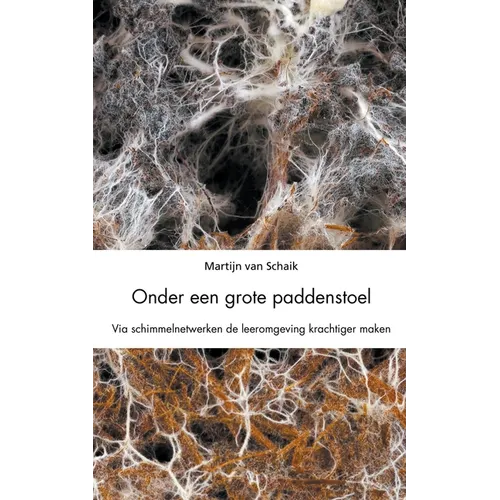 Onder een grote paddenstoel. Via schimmelnetwerken de leeromgeving krachtiger maken.