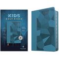 NLT Kids Bible, Thinline Reference Edition (Leatherlike, Camo Blue, Indexed, Red Letter)