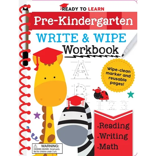 Ready to Learn: Pre-Kindergarten Write and Wipe Workbook: Counting, Shapes, Letter Practice, Letter Tracing, and More!