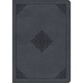 ESV Large Print Wide Margin Bible (Trutone, Slate Blue, Ornament Design)
