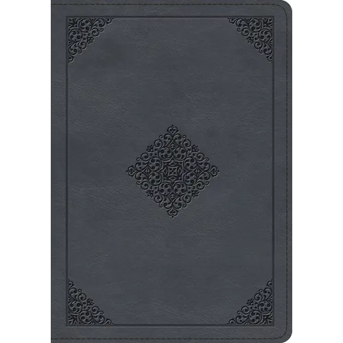 ESV Large Print Wide Margin Bible (Trutone, Slate Blue, Ornament Design)