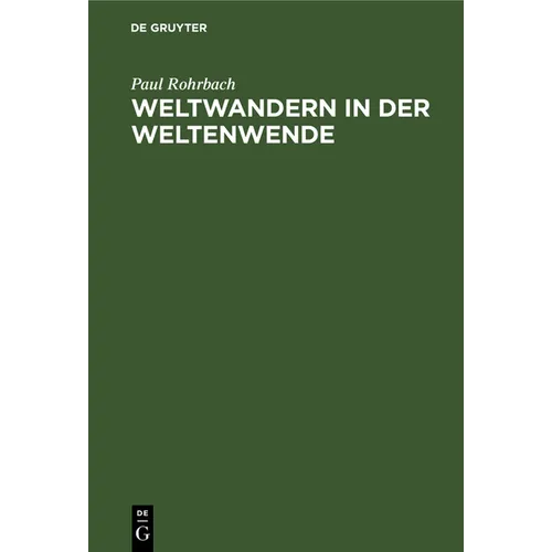 Weltwandern in Der Weltenwende