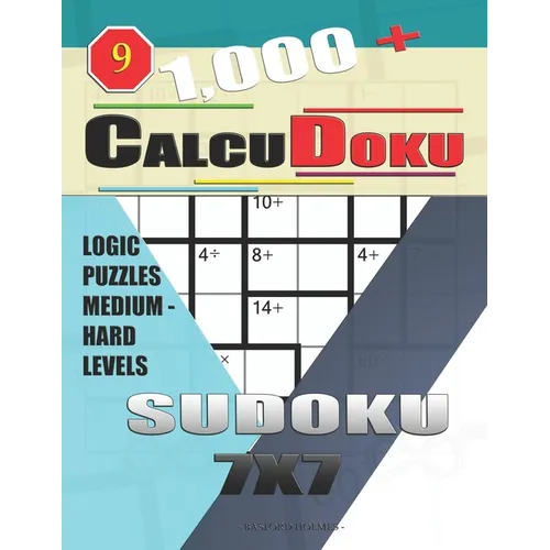 1,000 + Calcudoku sudoku 7x7: Logic puzzles medium - hard levels