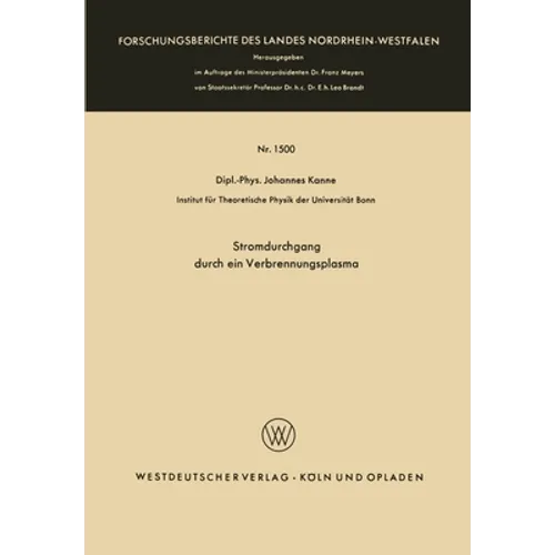 Stromdurchgang durch ein Verbrennungsplasma