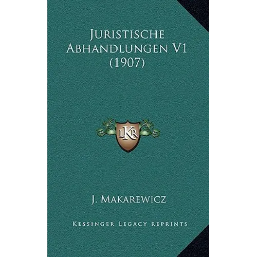 Juristische Abhandlungen V1 (1907)