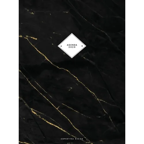 Agenda 2020: 12 Mesi 2020 Agenda Settimanale Verticale - Copertina Rigida -Formato A4 - Settimanale e Mensile - Elegante Marmo Nero