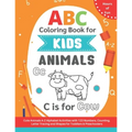 ABC Coloring Book for Kids: Cute A-Z Animals Alphabet Activities with 123 Numbers, Counting, Letter Tracing and Shapes for Toddlers & Preschoolers