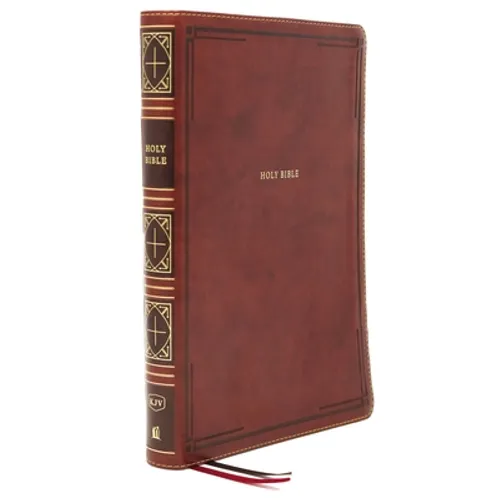 Kjv, Thinline Bible, Giant Print, Leathersoft, Brown, Red Letter Edition, Comfort Print: Holy Bible, King James Version