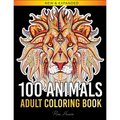 100 Animals Adult Coloring Book: Over 100 One Sided Animal Designs for Easy Relaxation and Stress Relieving (Rose Heaven Coloring Book Volume 2)