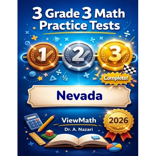 3 Nevada SBAC Grade 3 Math Practice Tests: Full-Length Test Prep with Detailed Answer Explanations