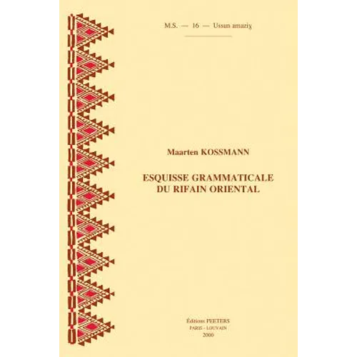 Esquisse Grammaticale Du Rifain Oriental
