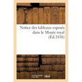 Notice Des Tableaux Exposés Dans Le Musée Royal 1838