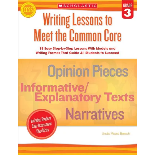 Writing Lessons to Meet the Common Core, Grade 3