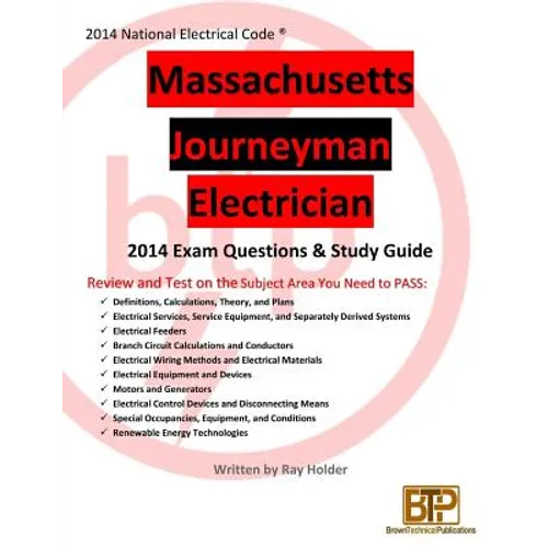 Massachusetts 2014 Journeyman Electrician Study Guide