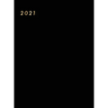 Agenda 2021 une page par jour: Agenda 2021 Rigide, Grand Format environ A4, Agendas 12 Mois 2021, Planificateur Relié, Noir