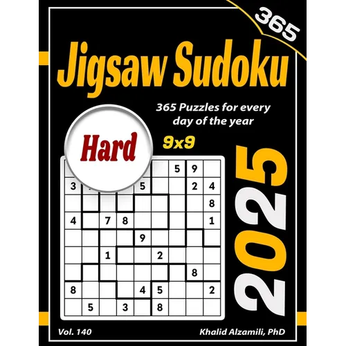 2025 Jigsaw Sudoku: 365 Hard (9x9) Puzzles for Every Day of the Year