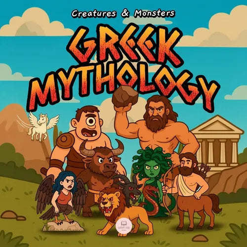 Greek Mythology Creatures & Monsters for Kids: An Illustrated Guide to Discover the Most Amazing Legendary Creatures from Ancient Greece - Paperback