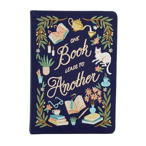 Book Lover's Embroidered Journal